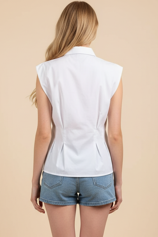 Shirt- Sleeveless Button Down