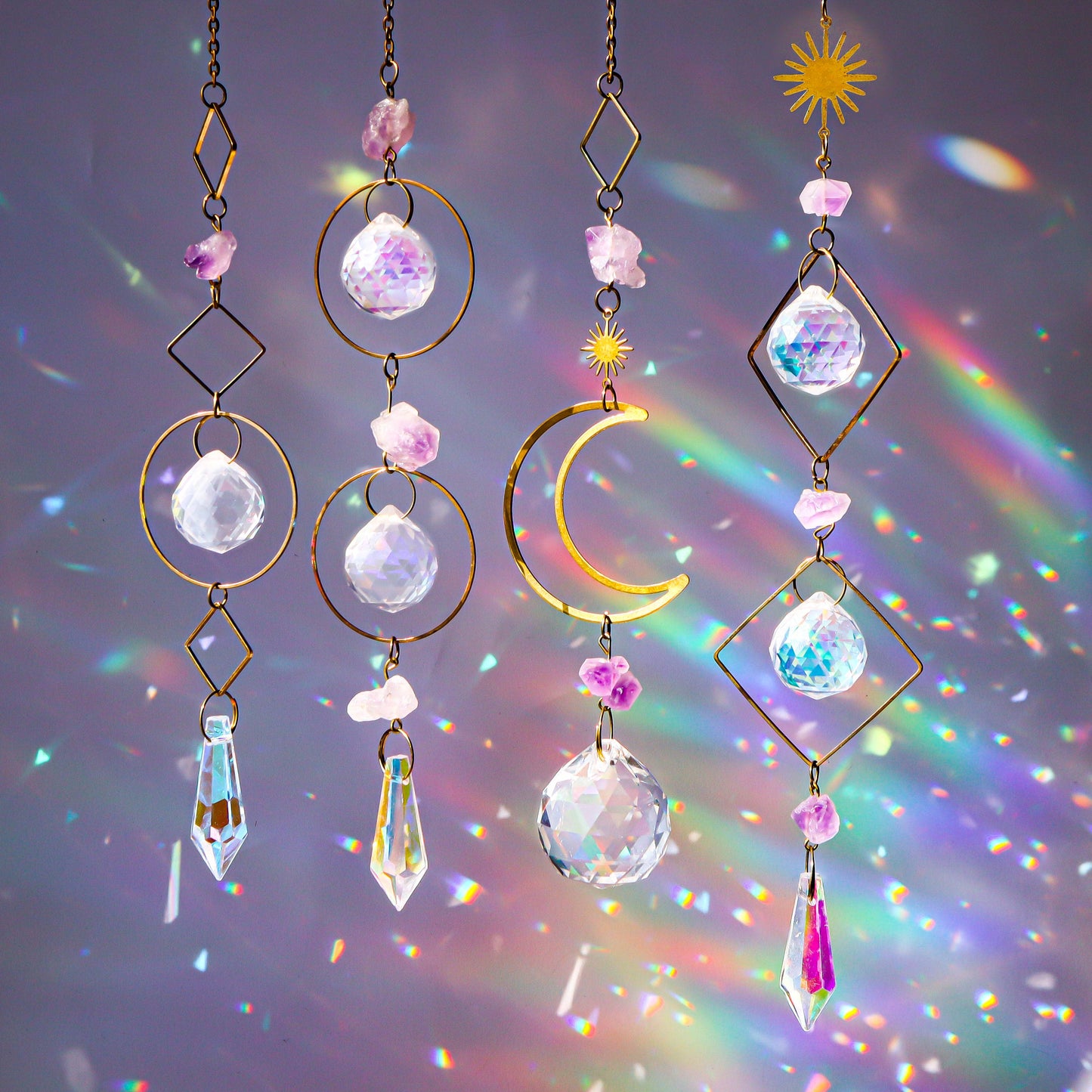 Amethyst Crystal Suncatcher
