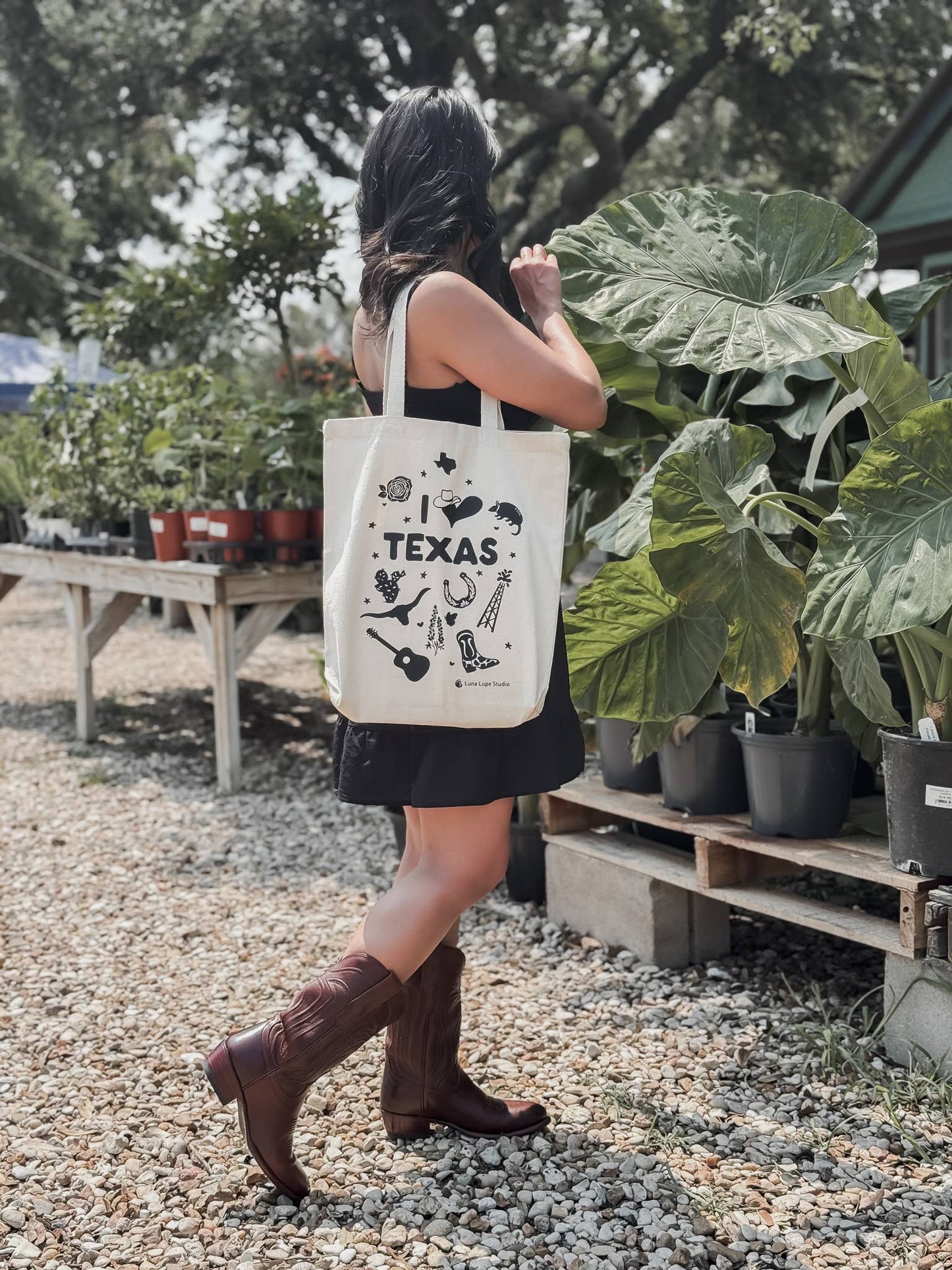 I Love Texas Canvas Tote Bag