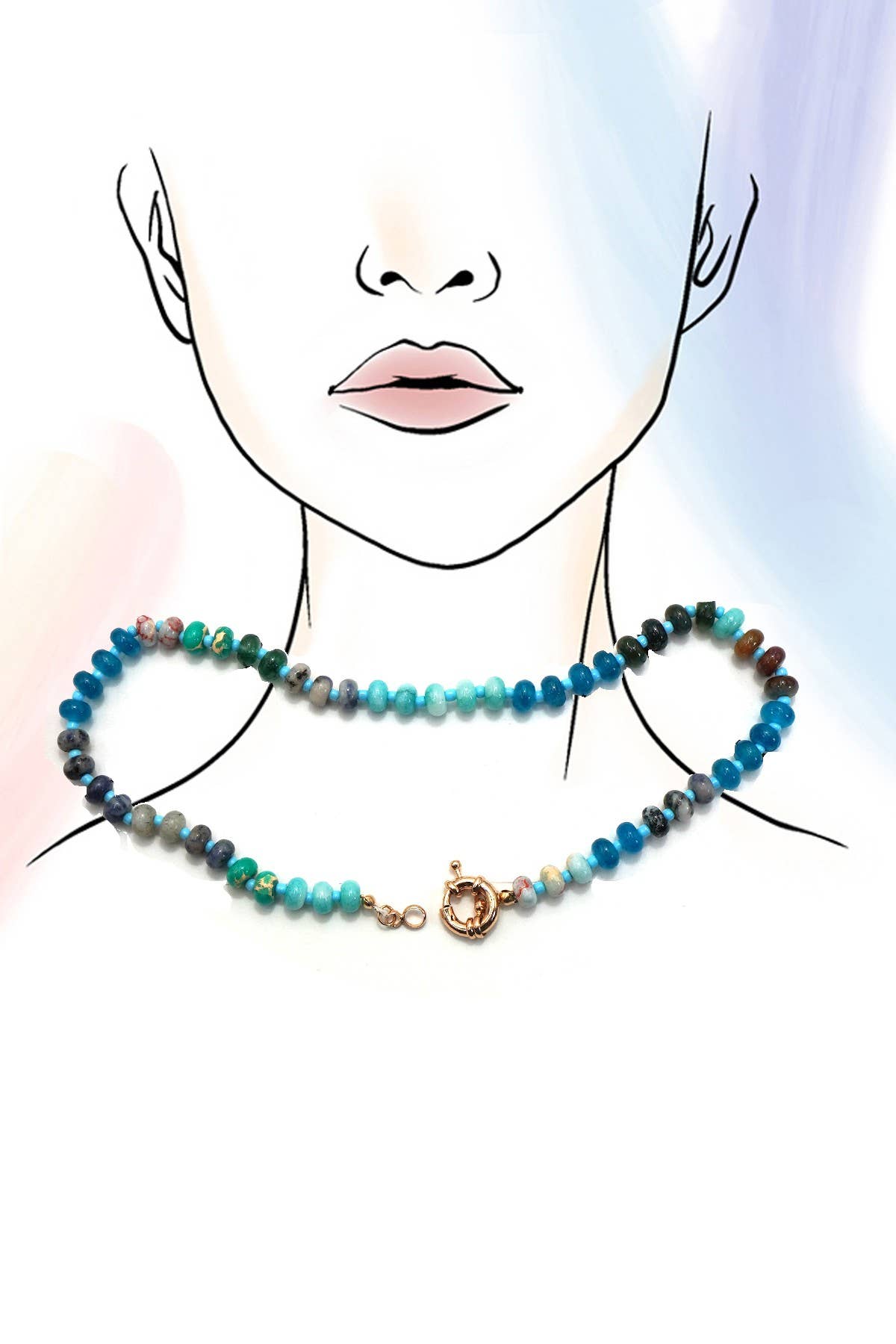Necklace- Natural Semi-Precious Stone