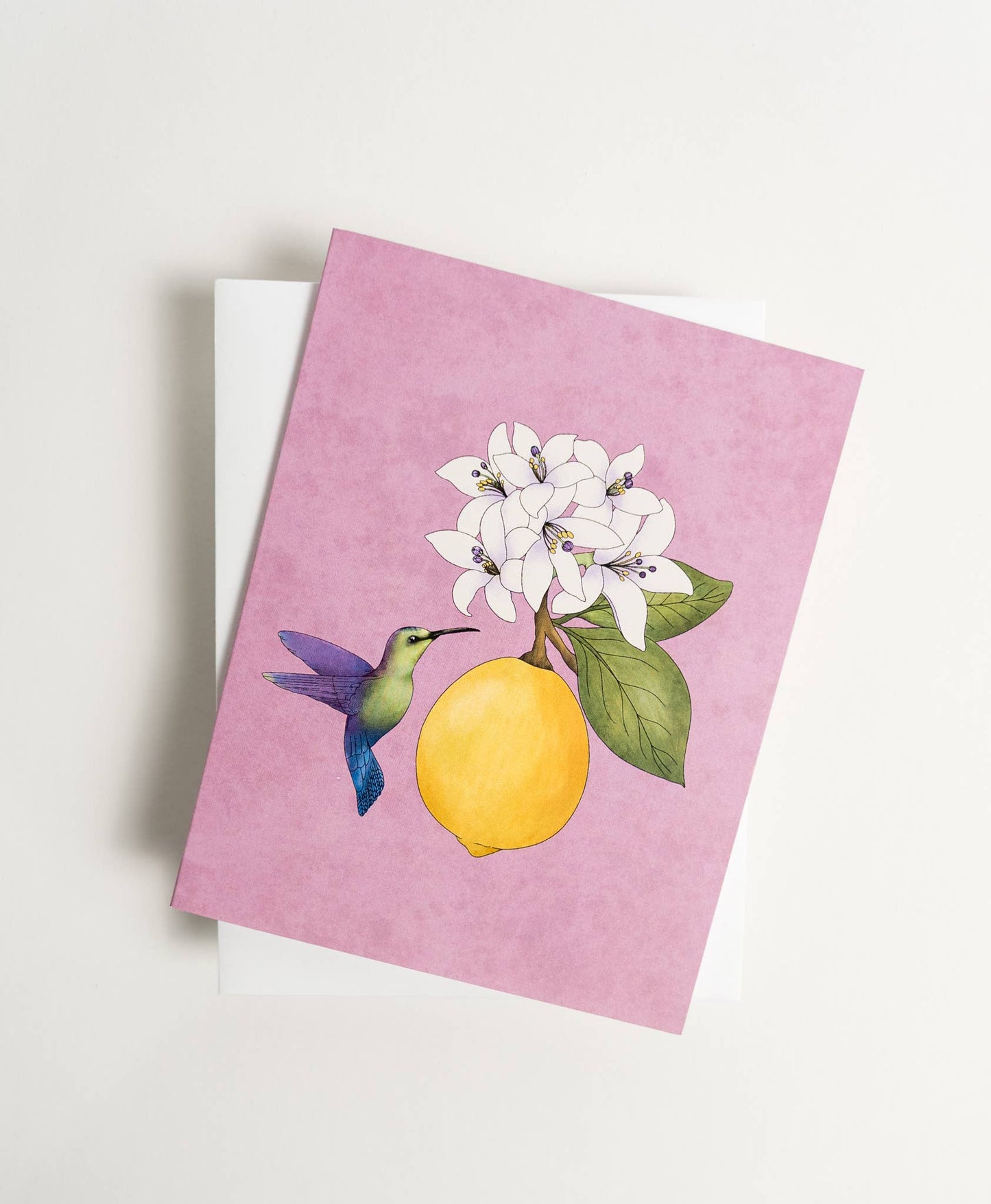 Lemon and Hummingbird Greeting Card