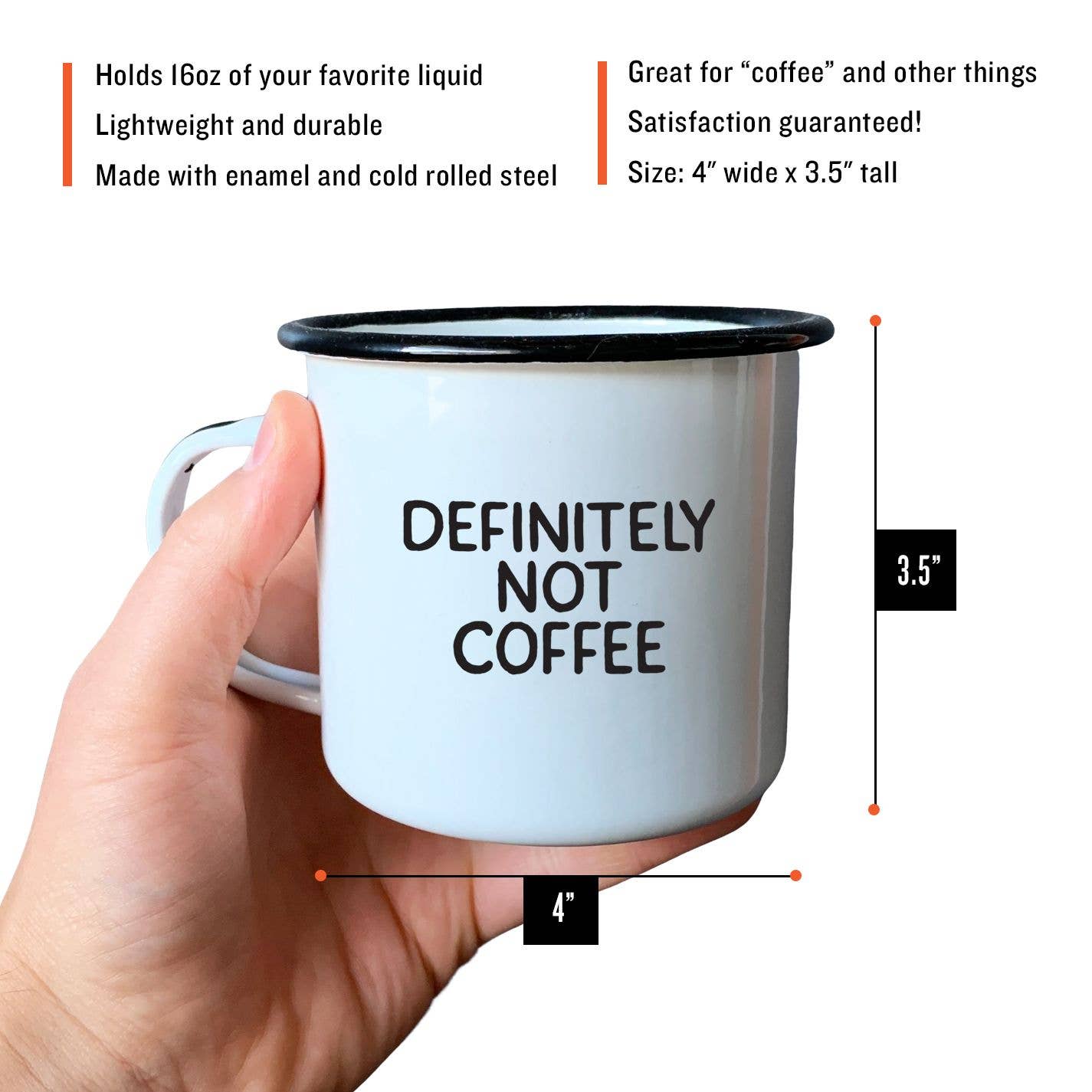 Mug - Enamel - Definitely Not Coffee
