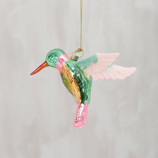 Ornament - Glass Hummingbird