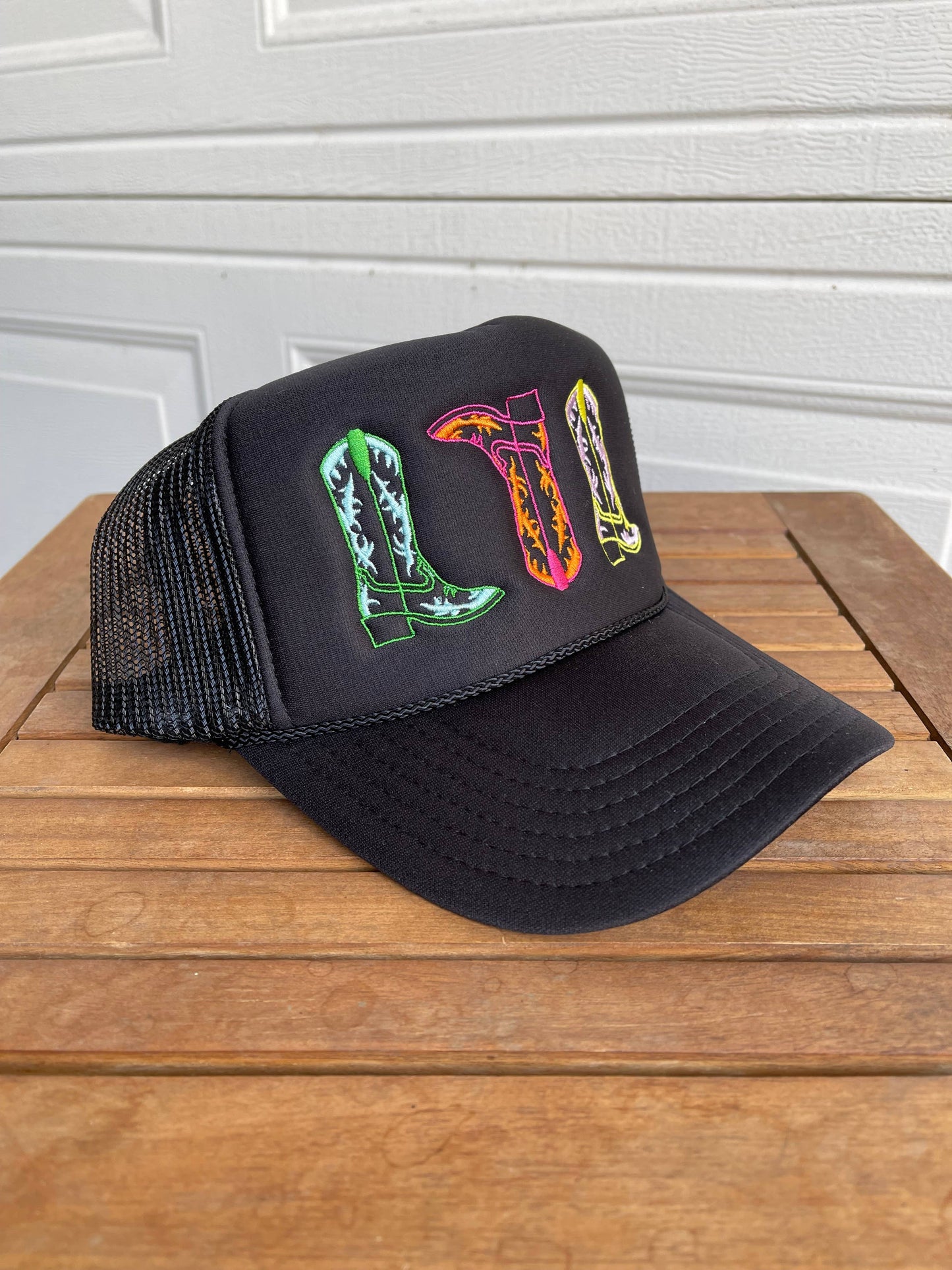 Hat - Colorful 3 Boot Embroidered