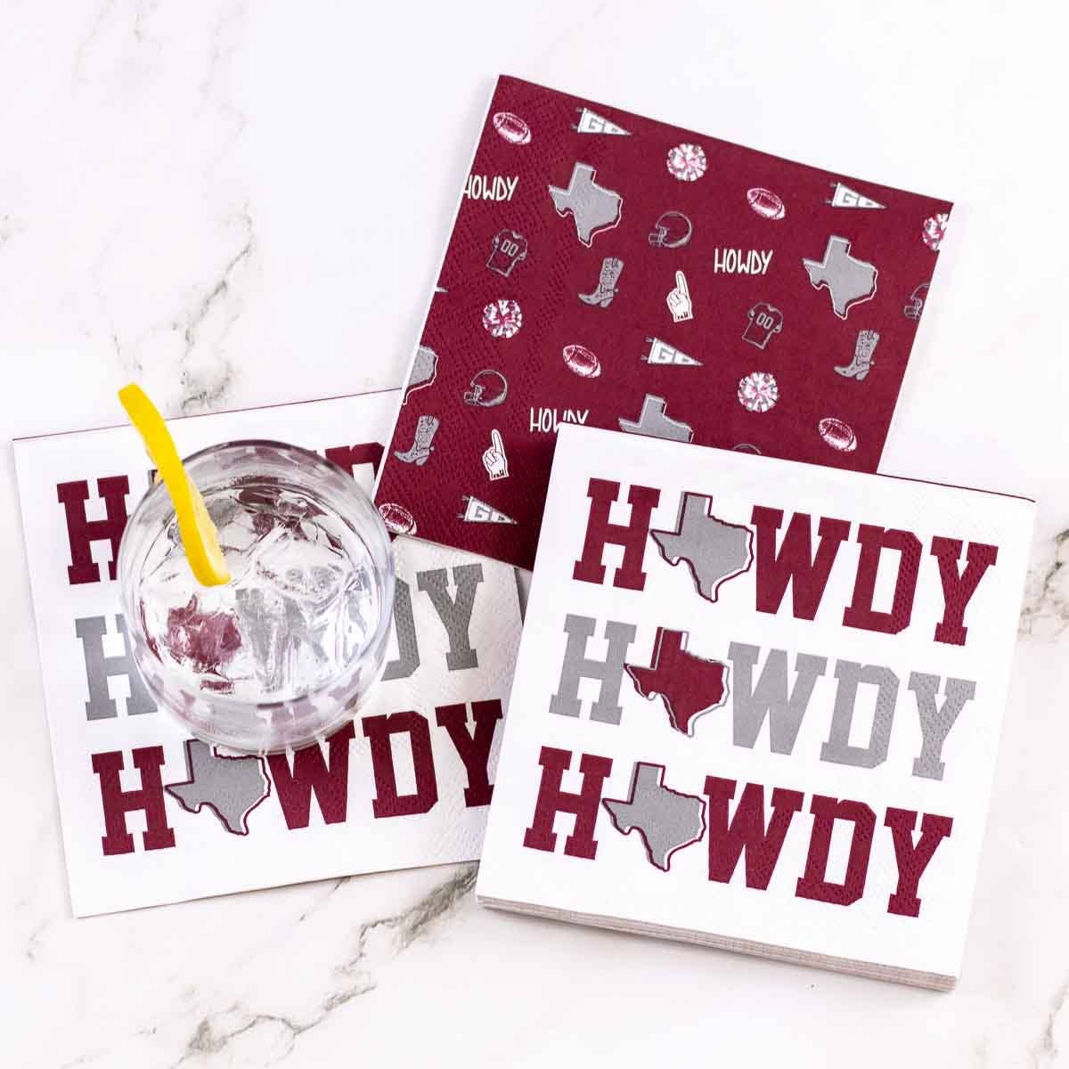 Cocktail Napkins-Howdy
