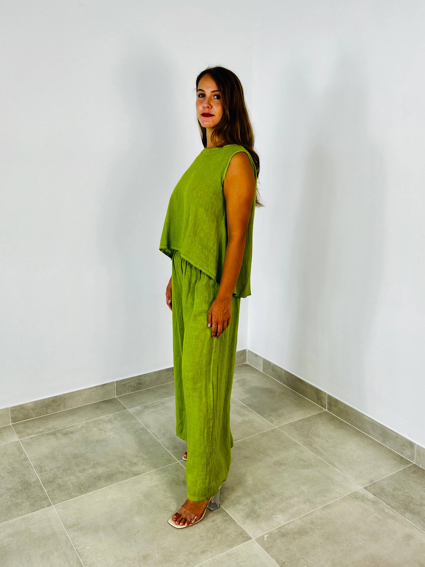 Tank - Linen Ribbon Sisa Sleeve