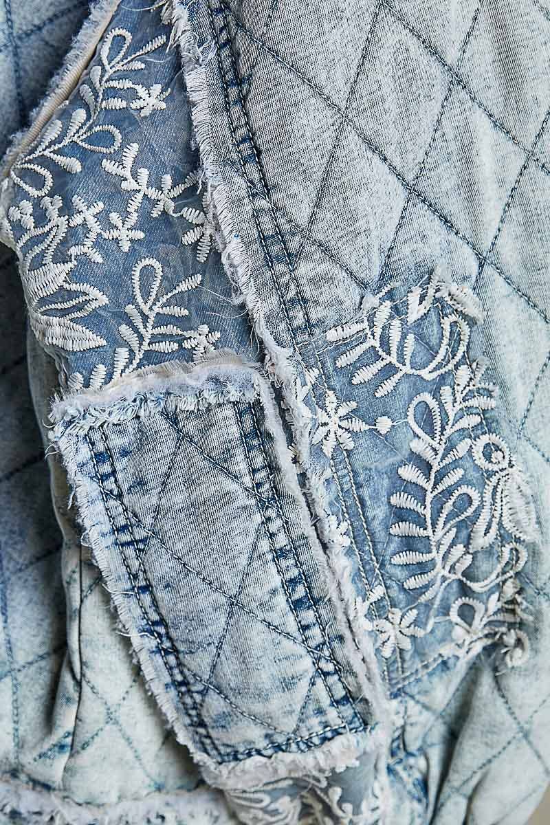 Jacket - Lace Binding Quilted Woven