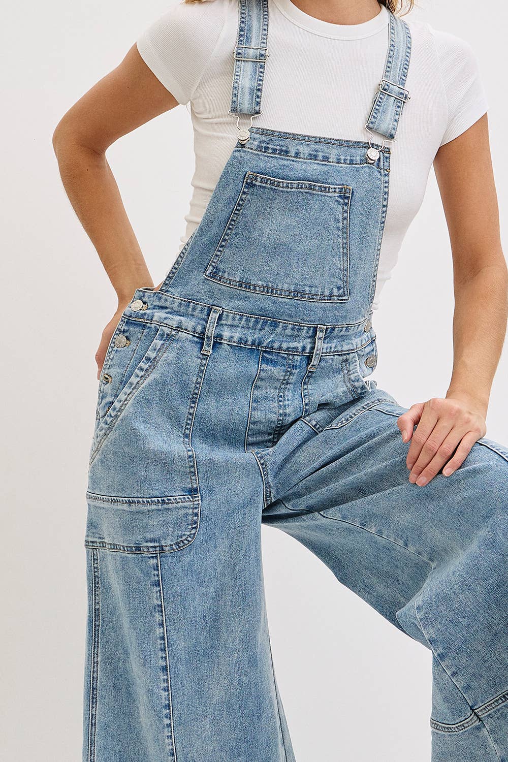 Jumpsuit - Wide Leg Denim Overall