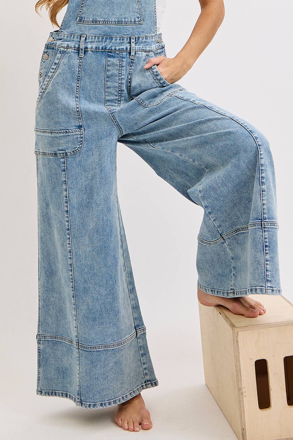 Jumpsuit - Wide Leg Denim Overall