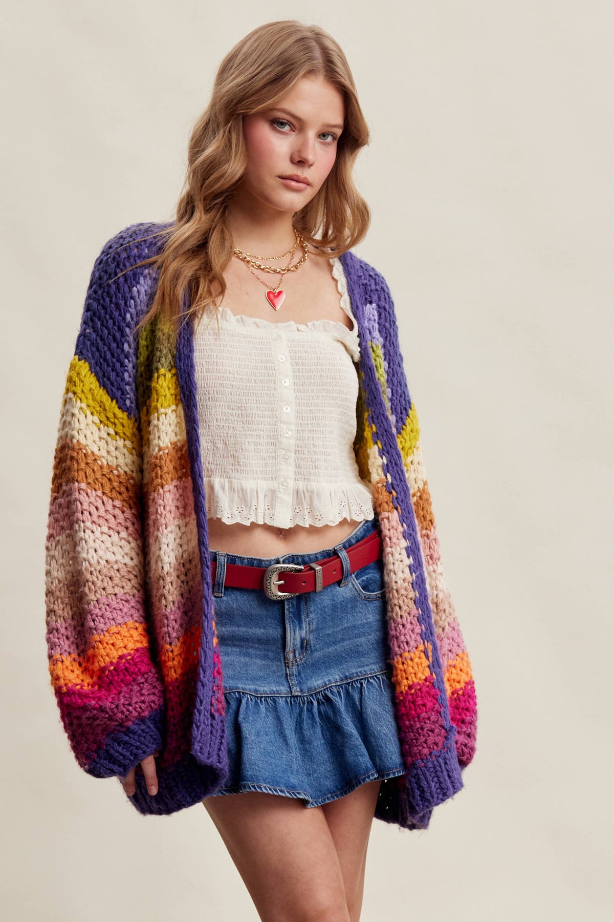 Sweater - Rainbow Hand-Crochet