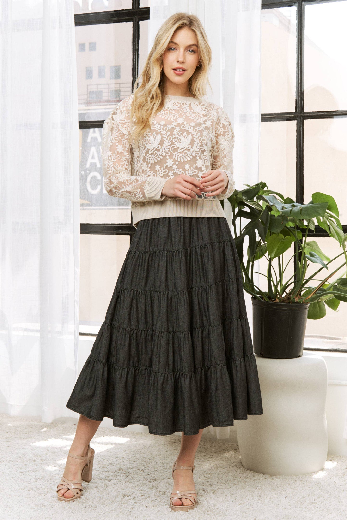 Skirt- Full Swing Denim