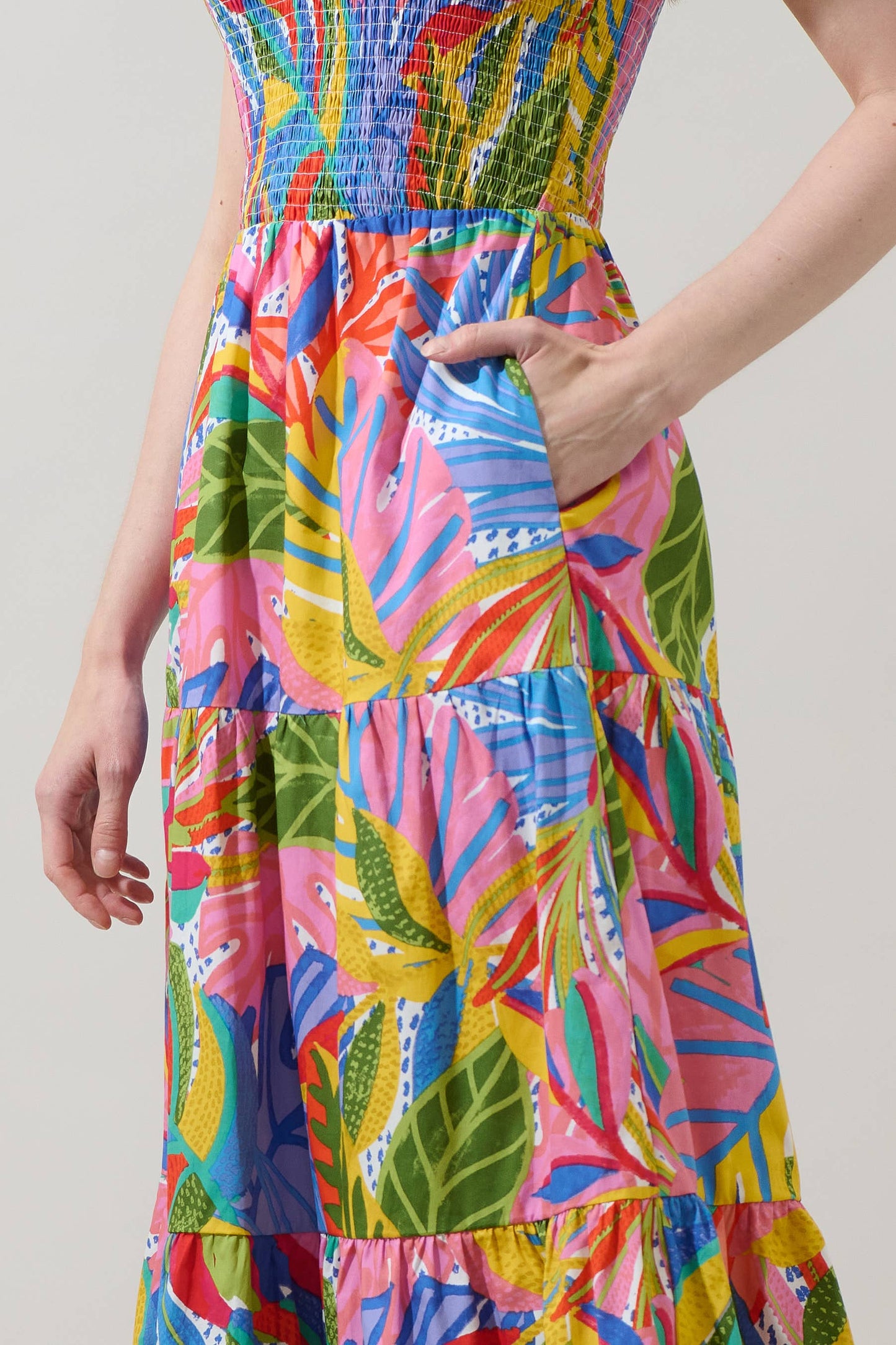 Dress - New Guinea Sunfire Tiered Midi