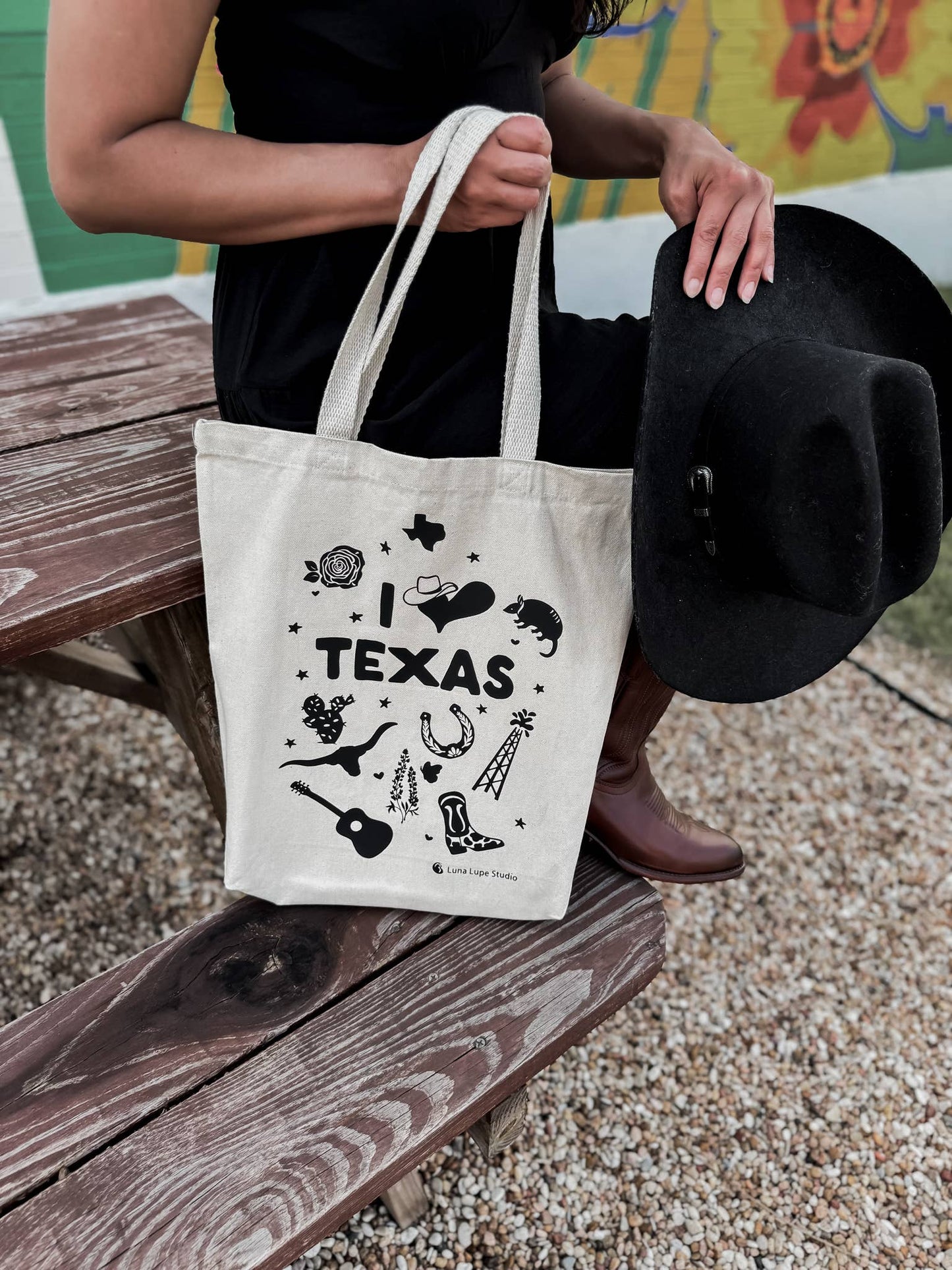 I Love Texas Canvas Tote Bag
