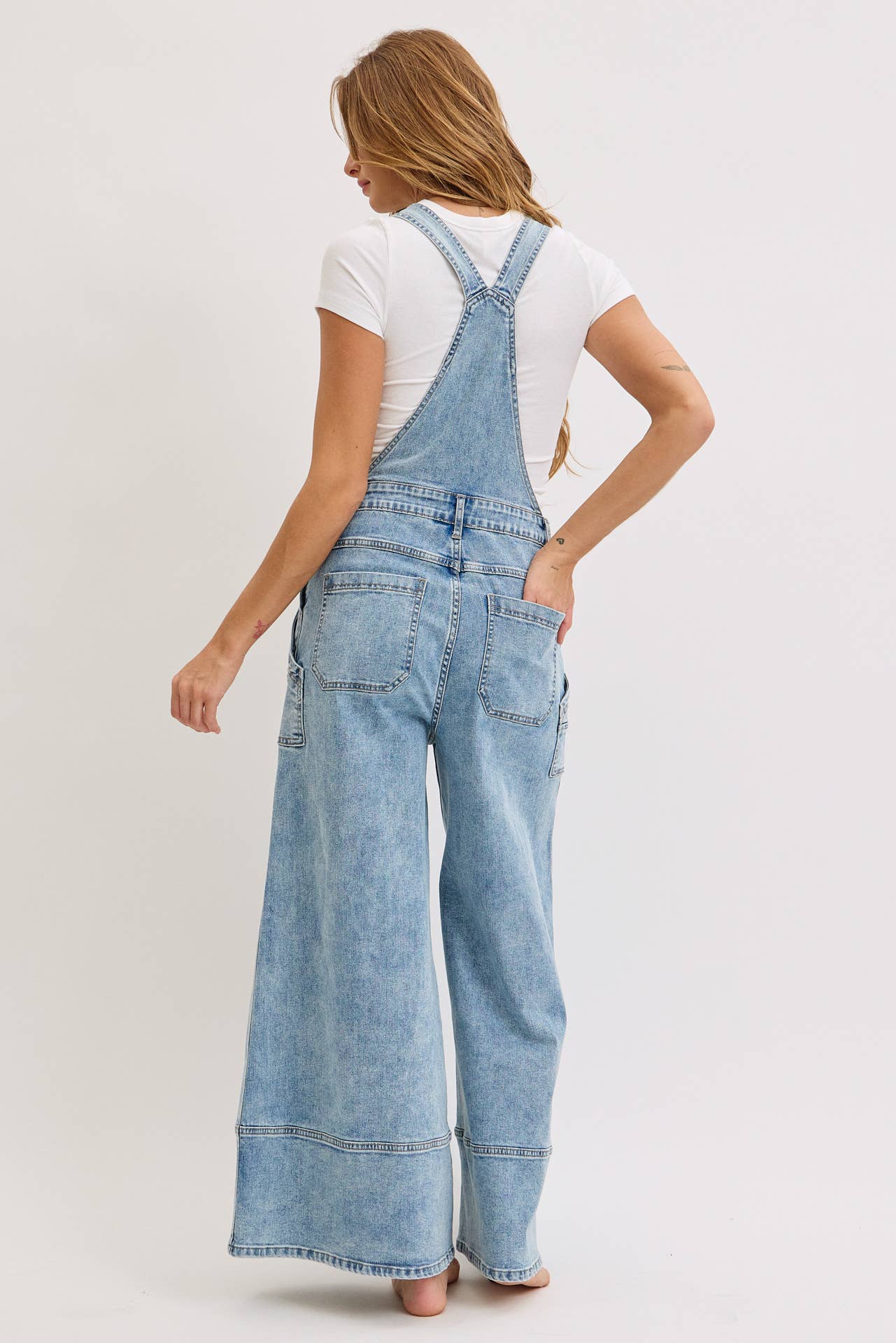 Jumpsuit - Wide Leg Denim Overall