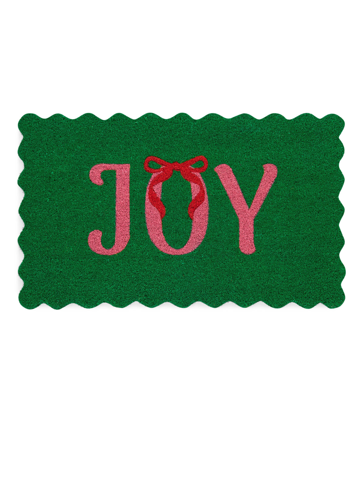 Doormat - "JOY" Scalloped