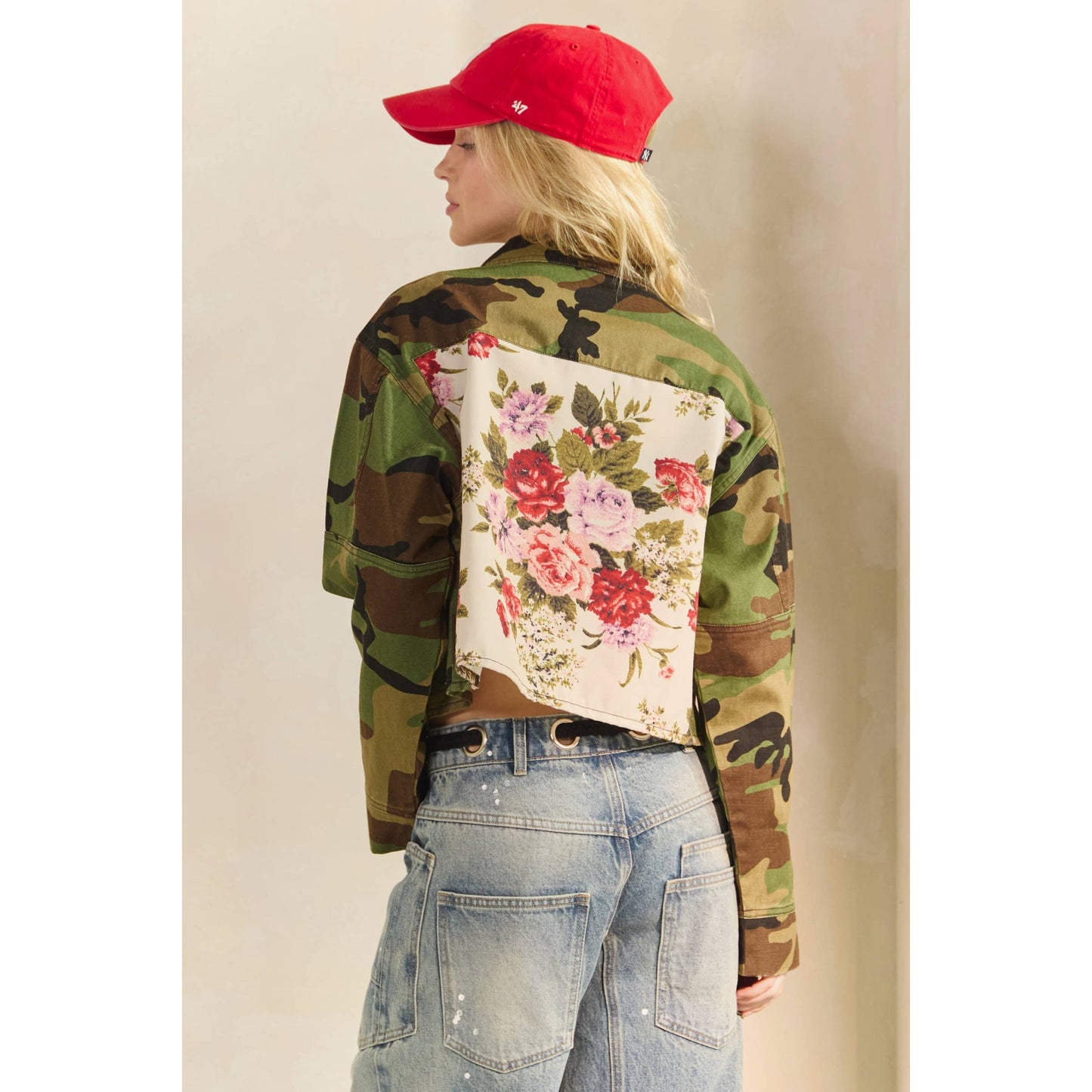 Jacket- Camo/Floral Patch