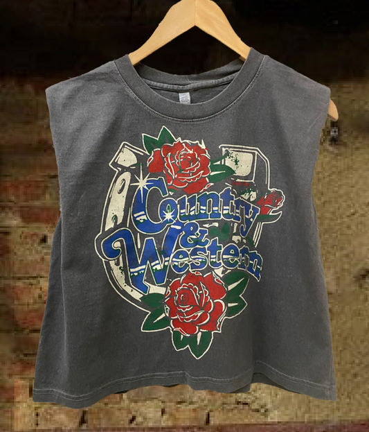 Crop Top- Country & Western Horseshoe