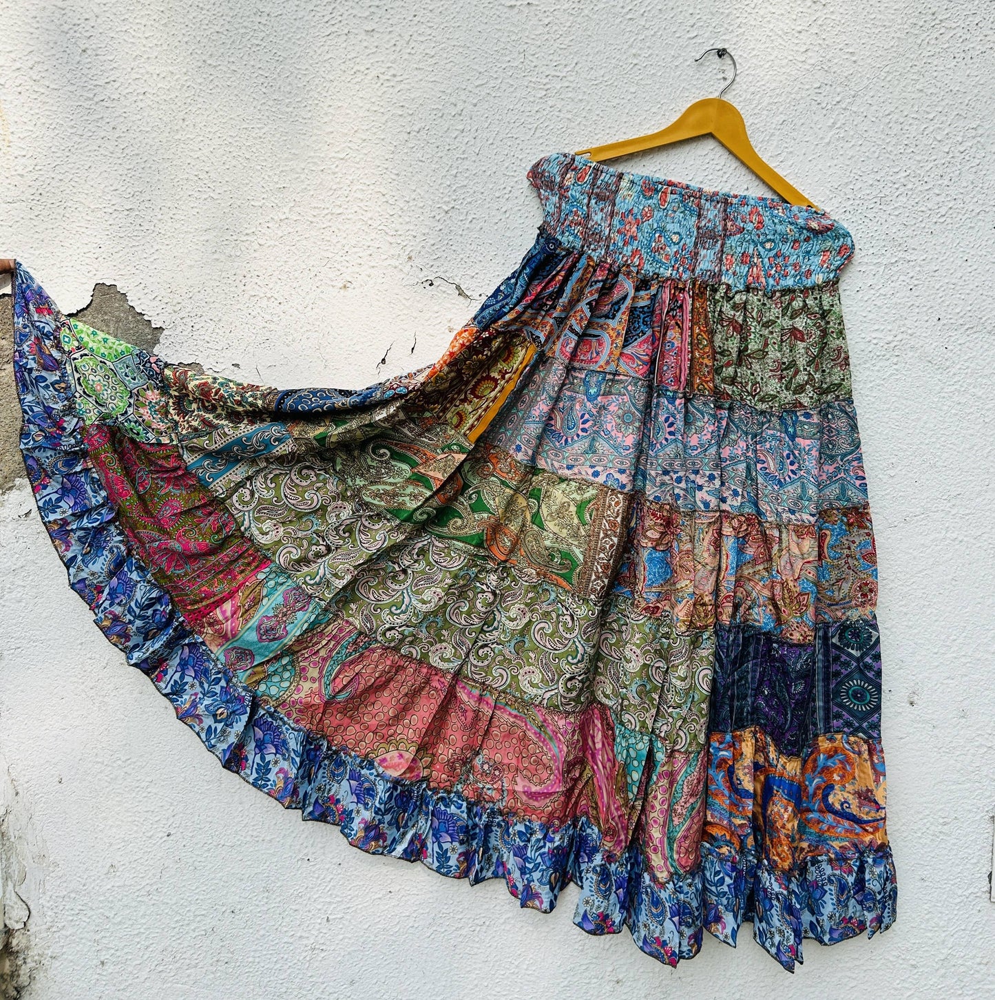 Recycled Vintage Silk Sari Silk- O/S