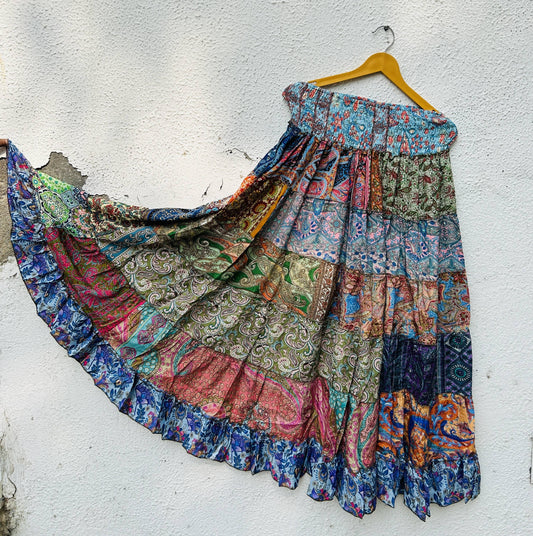 Recycled Vintage Silk Sari Silk- O/S