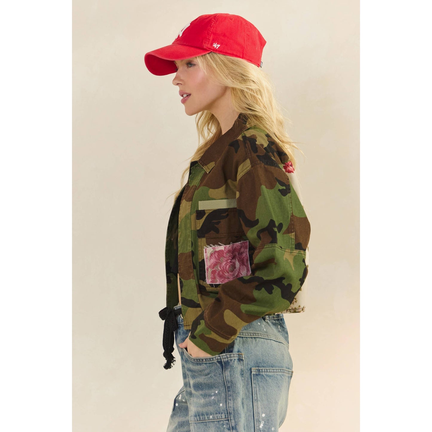 Jacket- Camo/Floral Patch