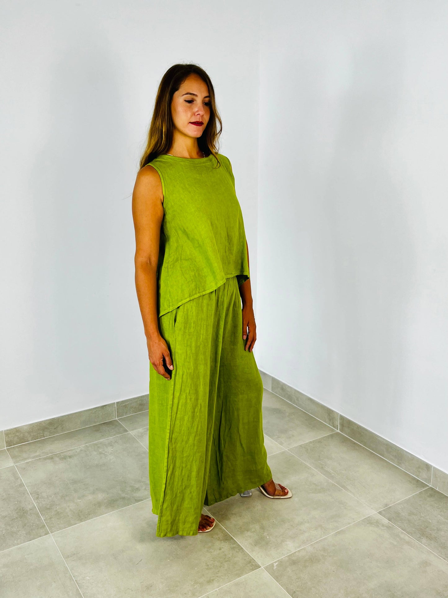 Tank - Linen Ribbon Sisa Sleeve