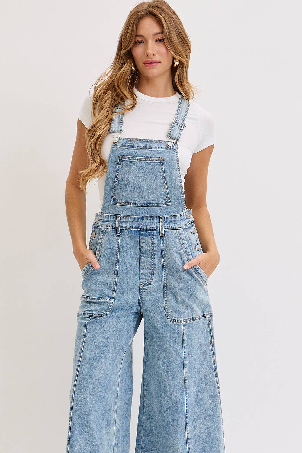 Jumpsuit - Wide Leg Denim Overall