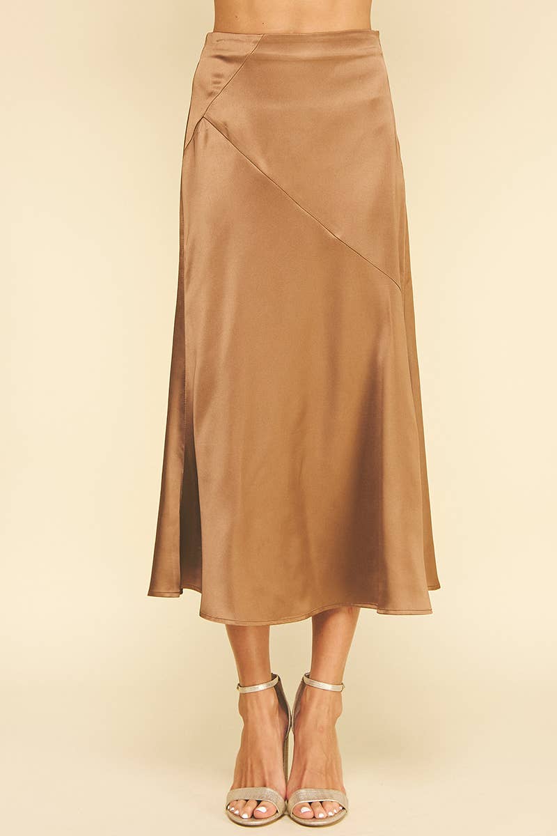 Skirt- MIDI Black Silk
