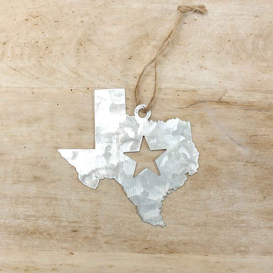 Ornament- Galvanized Texas