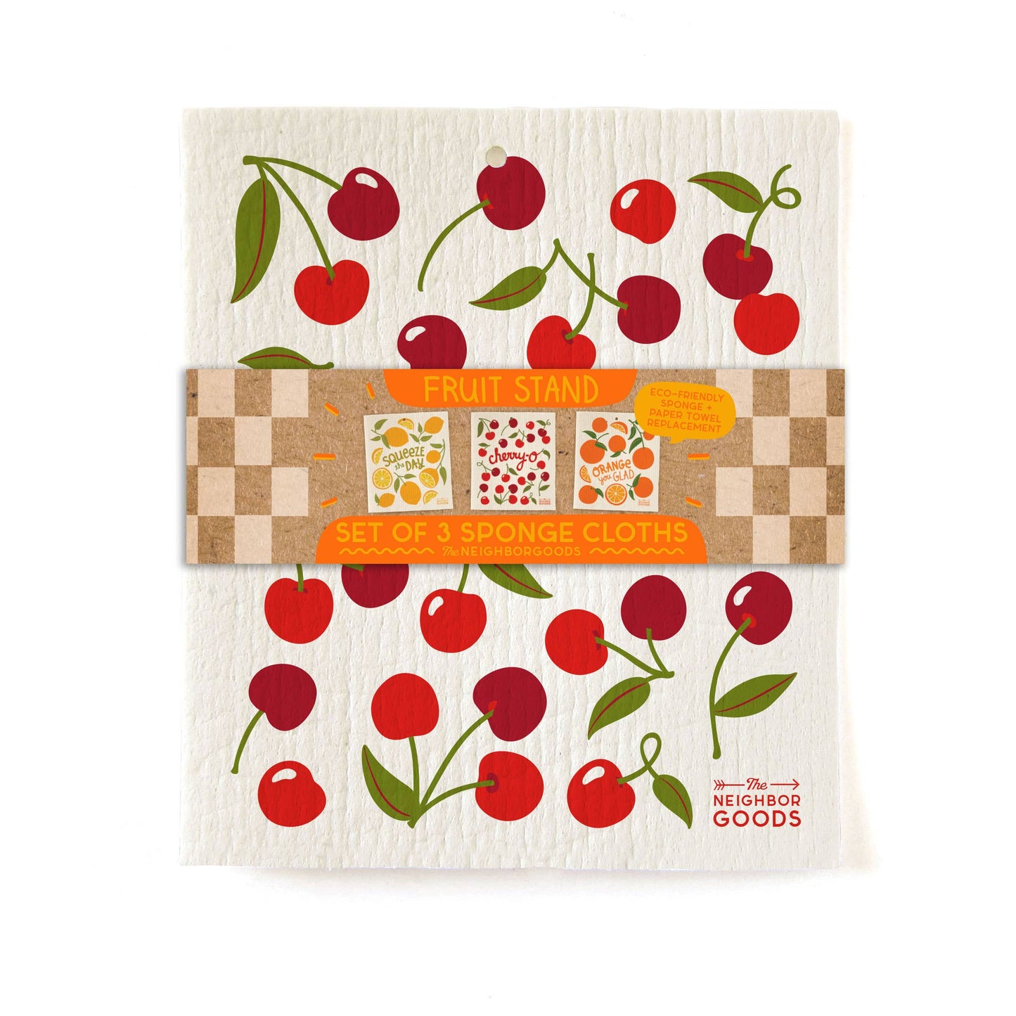 Sponge Cloth Set of 3 - (Lemon, Orange, Cherry)