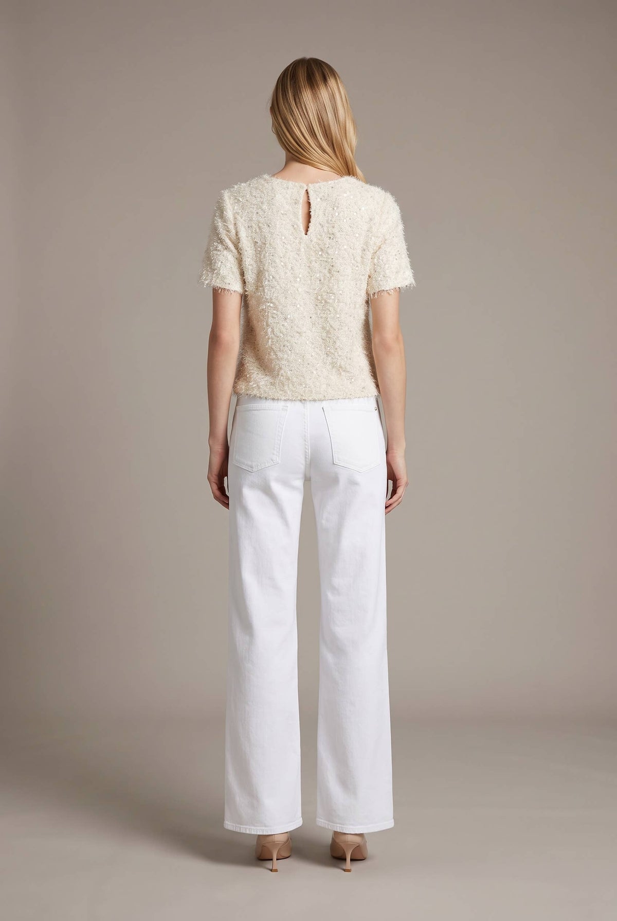 Top - Sequin Textured Short Sleeve