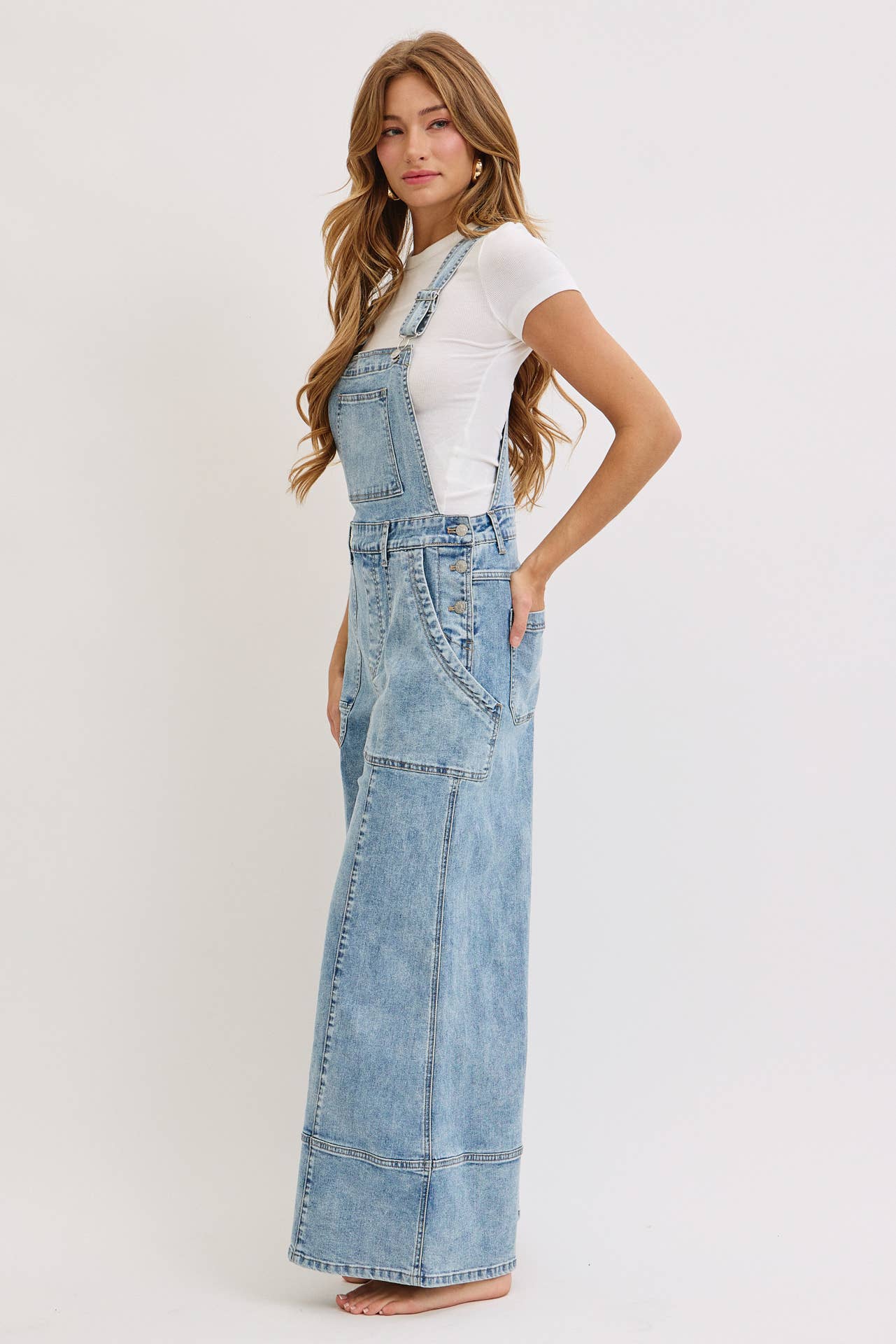 Jumpsuit - Wide Leg Denim Overall