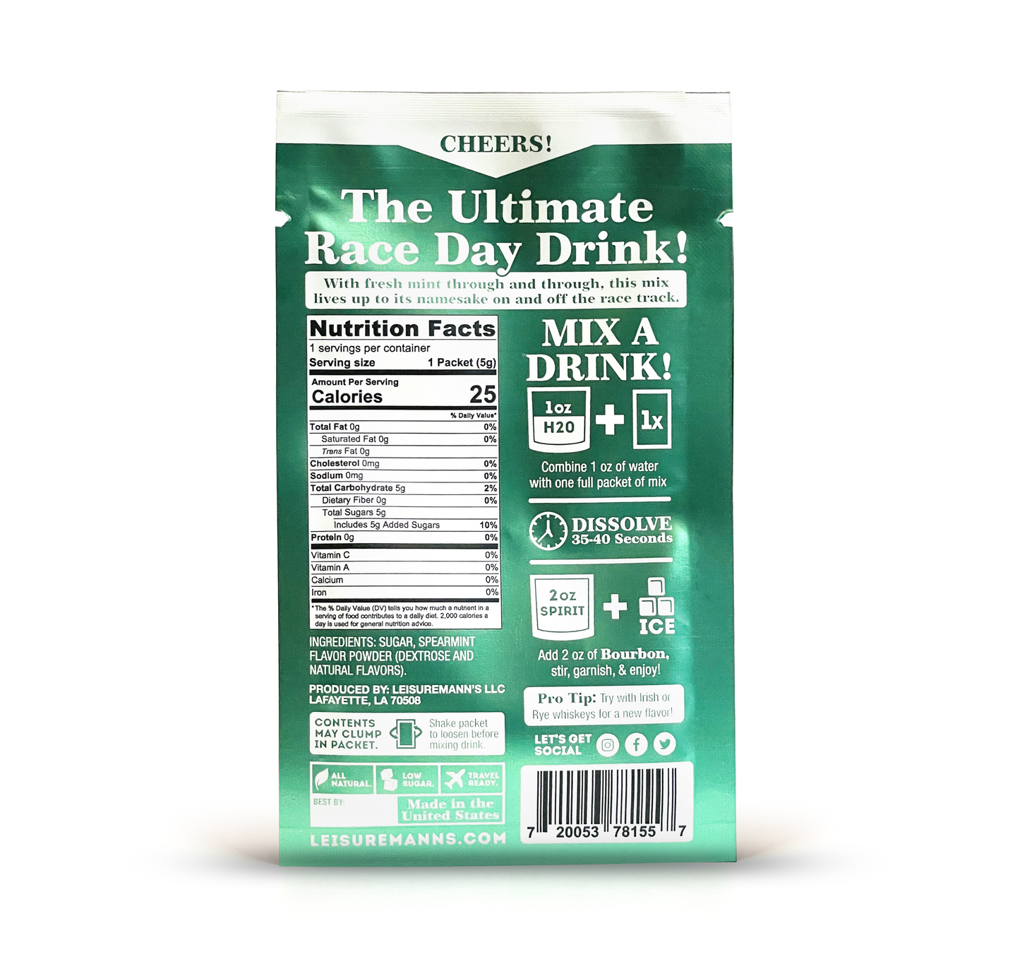 Cocktail Mixer - Mint Julep Single Serve