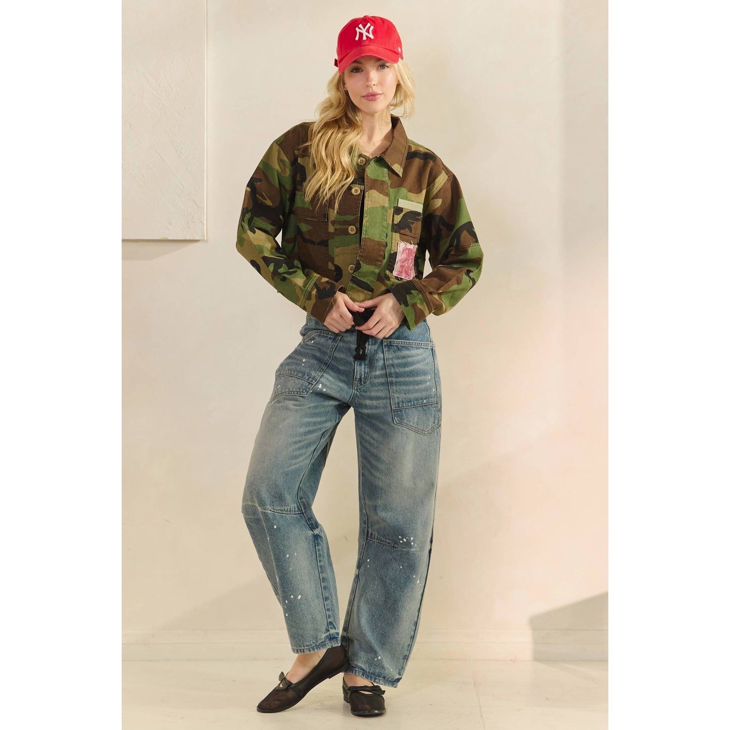 Jacket- Camo/Floral Patch
