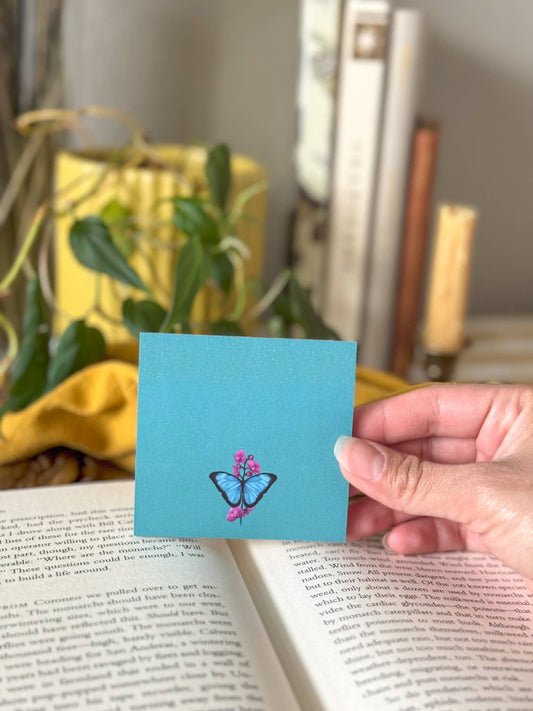 Blue Morpho Butterfly Sticky Notes