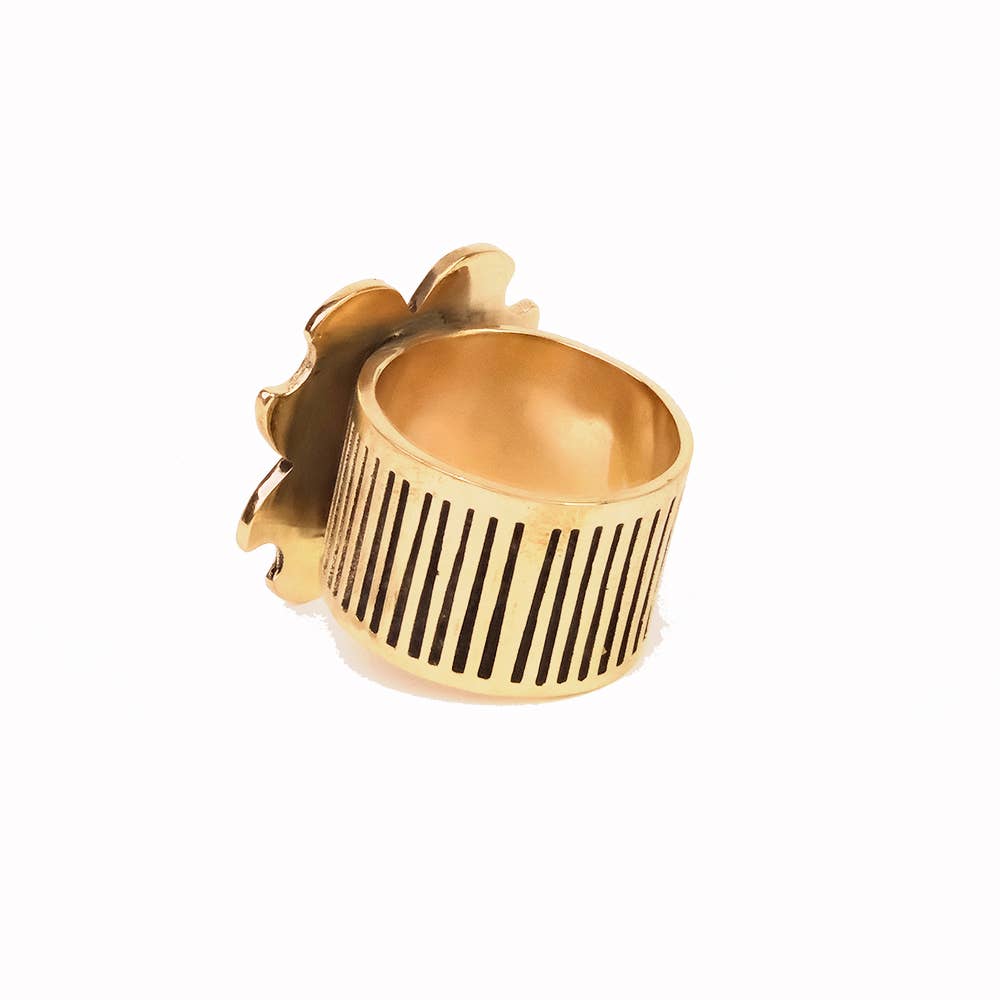 Brass Bandana Slide Ring- Amy
