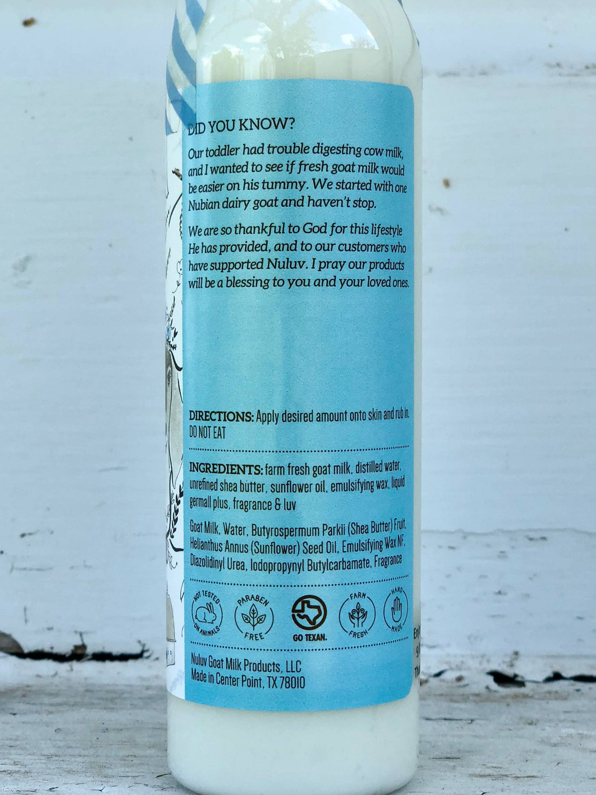 Nuluv Goat Milk Lotion 6-oz Pump