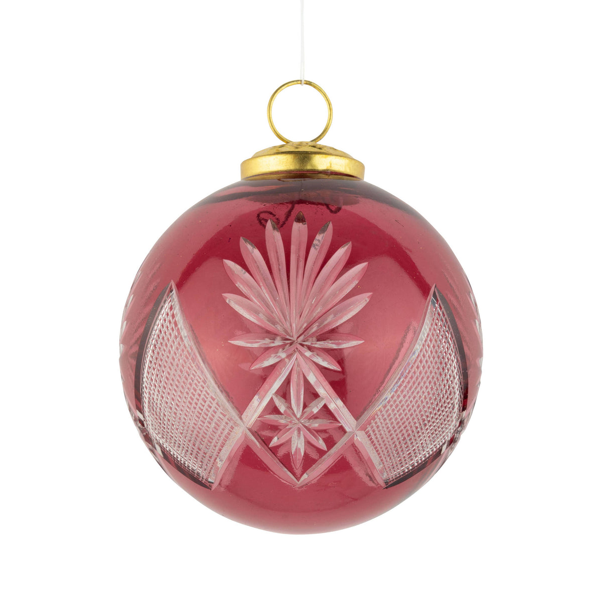 Ornament- Red Hand Painted