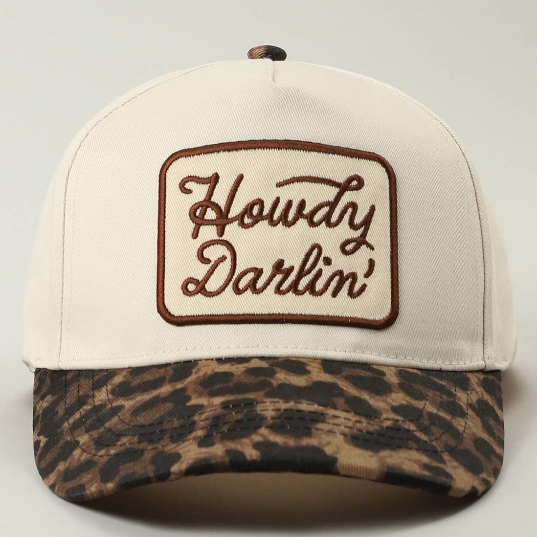 Cap - Howdy Darlin' Embroidered Leopard Brim