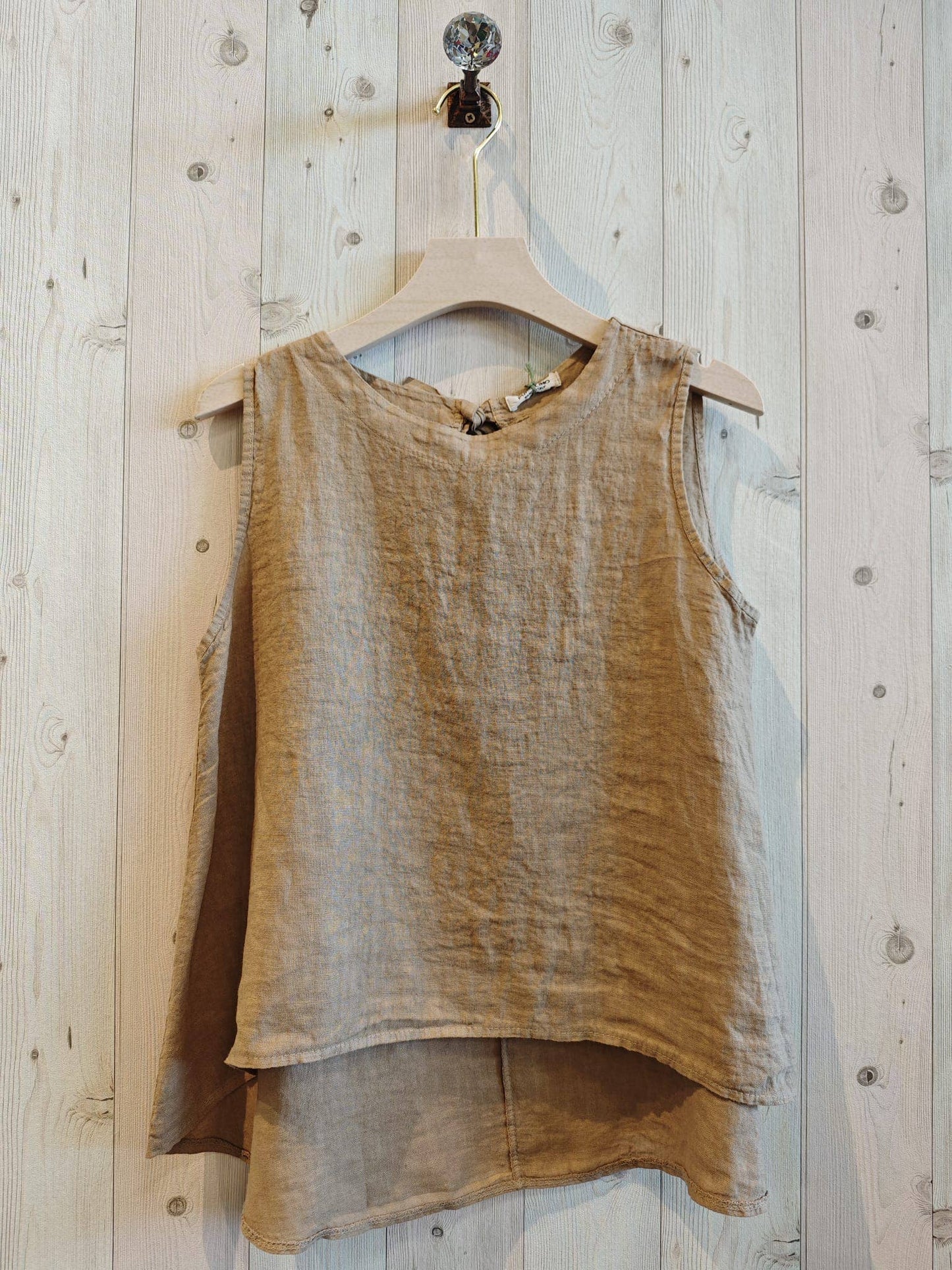 Tank - Linen Ribbon Sisa Sleeve