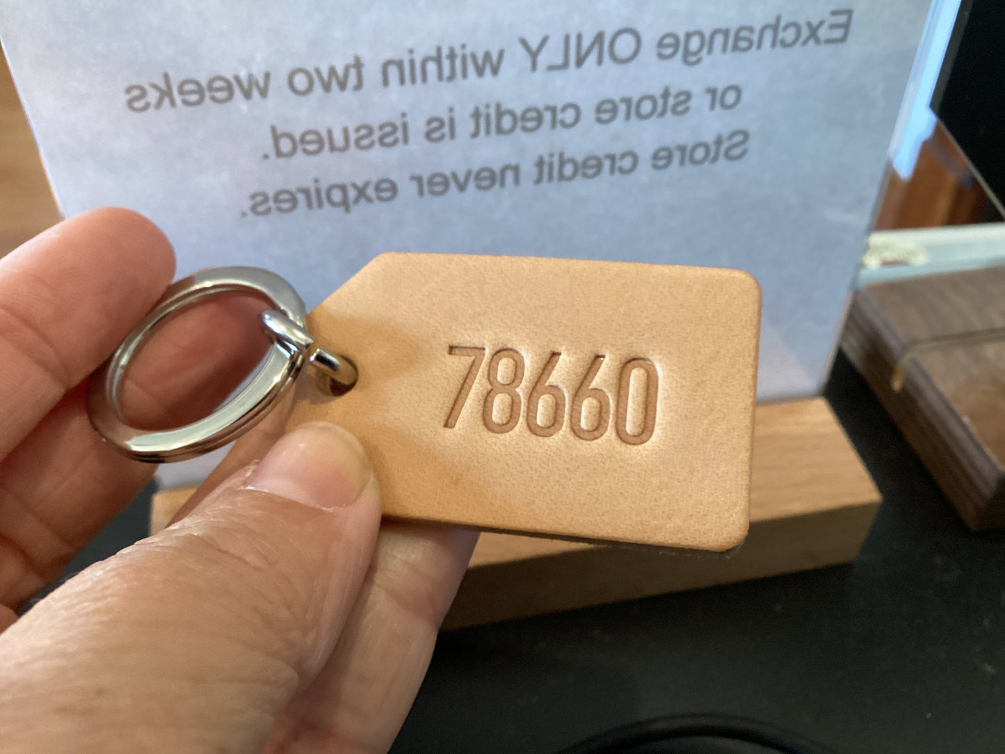 Keychain- 78660 Leather Hang Tag