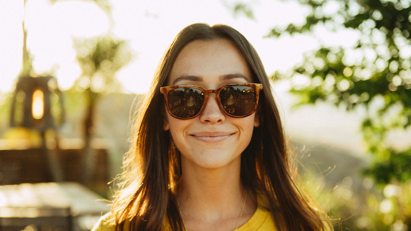 Sunglasses by Knockaround - Paso Robles - Glossy Blonde Tortoise Shell / Amber