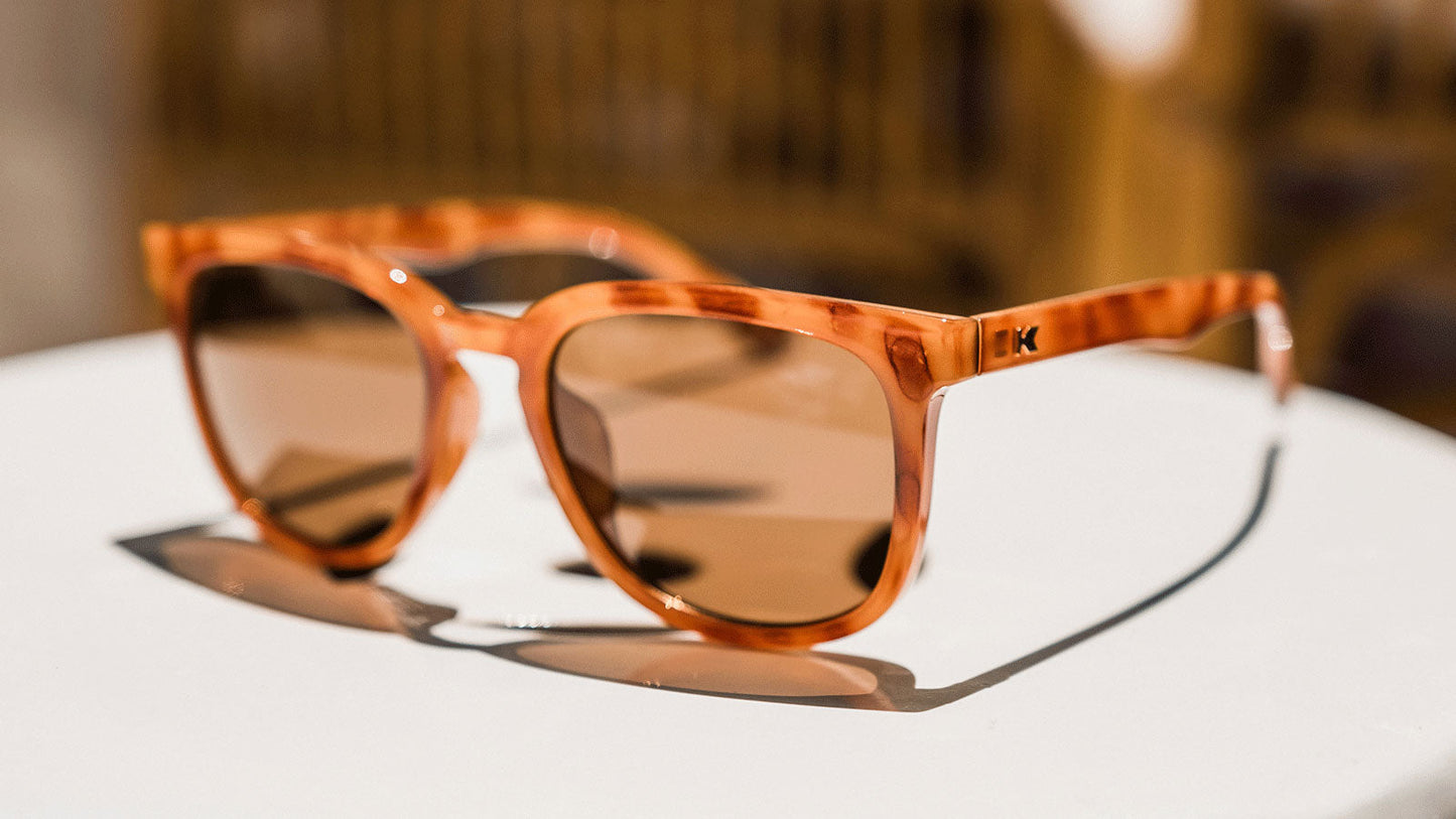 Sunglasses by Knockaround - Paso Robles - Glossy Blonde Tortoise Shell / Amber