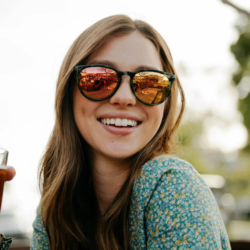 Sunglasses by Knockaround - Mary Janes - Slate Tortoise Shell / Rose Gold
