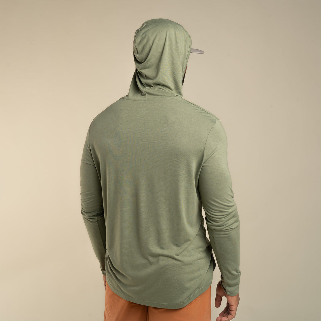 Hoodie - Yucatan Bamboo Tech Shirt by Sendero, San Juan Sage