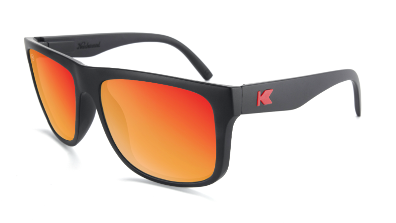 Sunglasses by Knockaround - Torrey Pines - Matte Black / Red Sunset