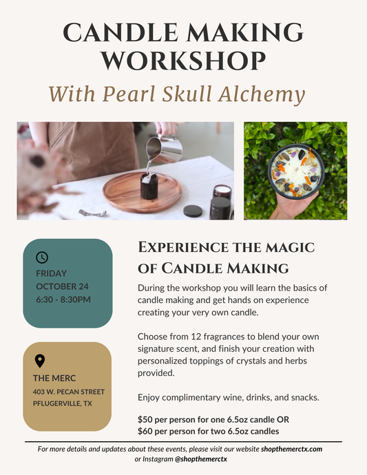 Candle Making Workshop with Pearl Skull Alachemy