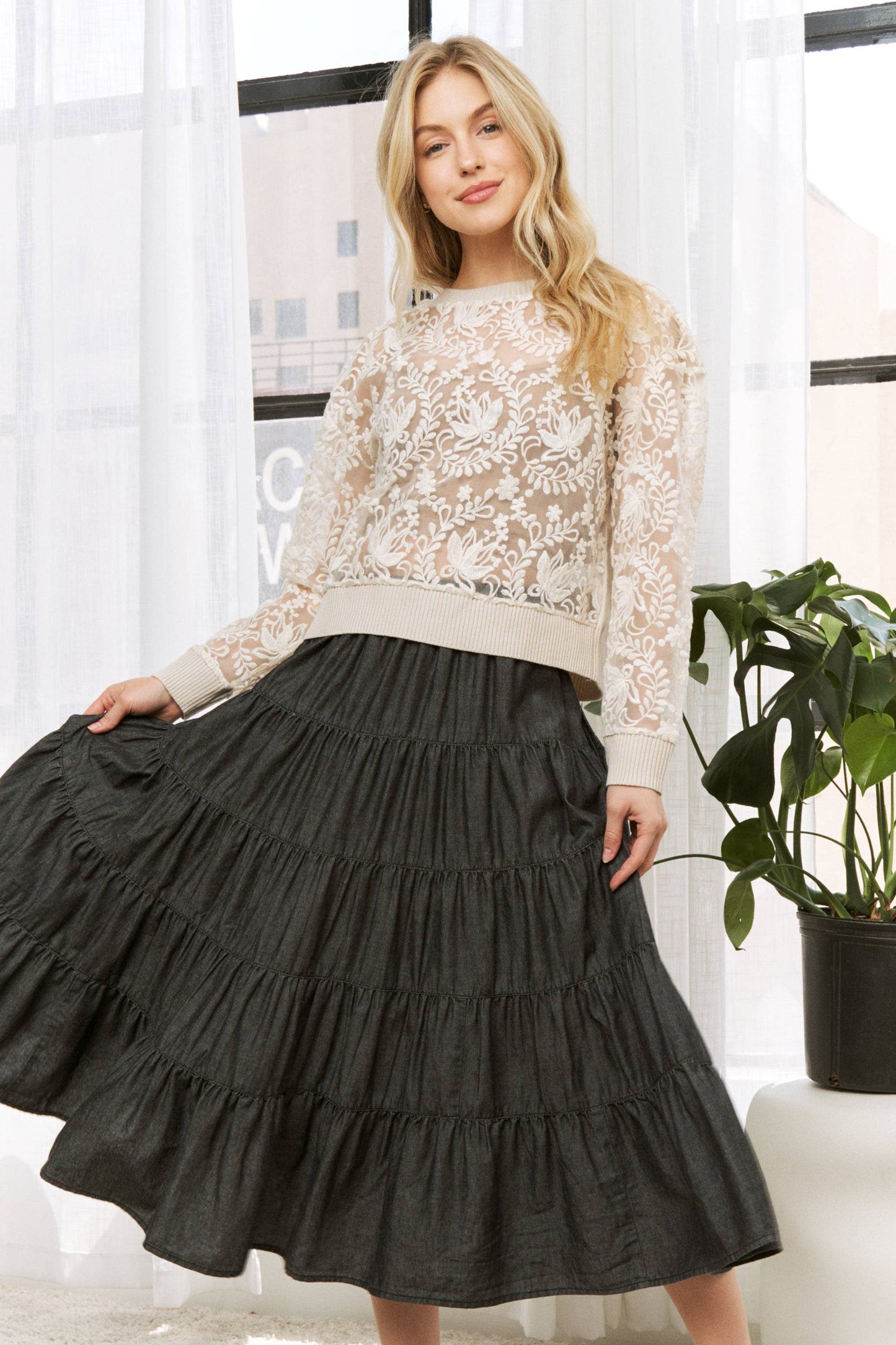 Skirt- Full Swing Denim