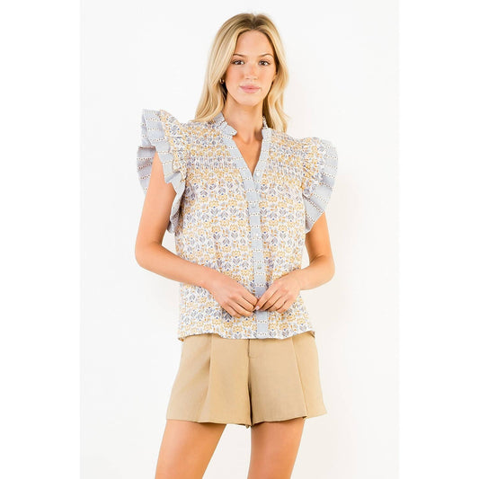 Top - Fluttered Pattern