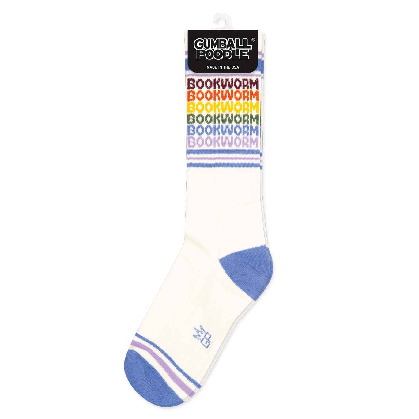 Socks - Bookworm - Vintage Rainbow