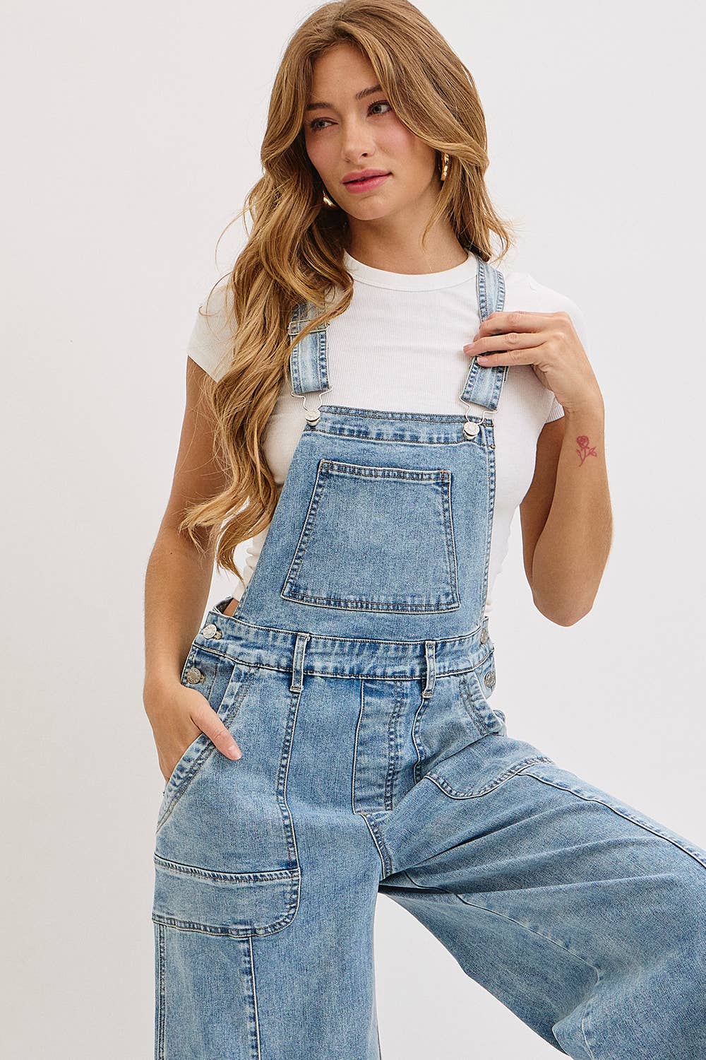 Jumpsuit - Wide Leg Denim Overall